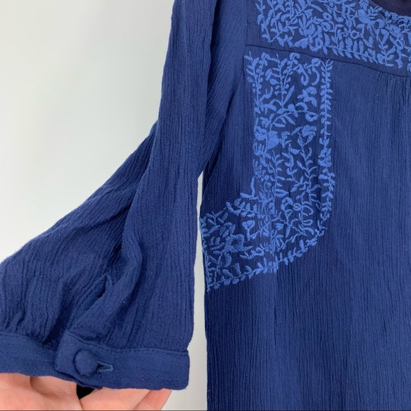 Skies Are Blue Long Sleeve Dress Blue Size M - Picture 10 of 15